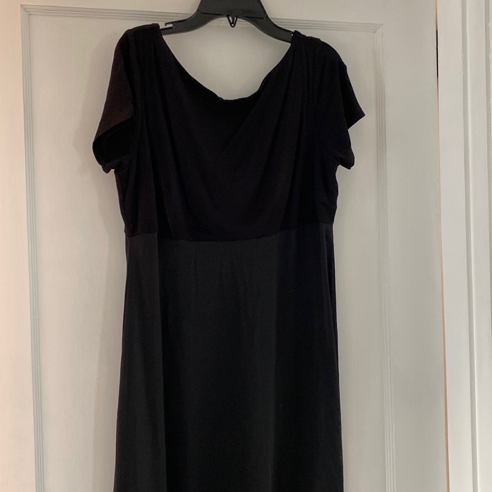 Loft black maternity dress